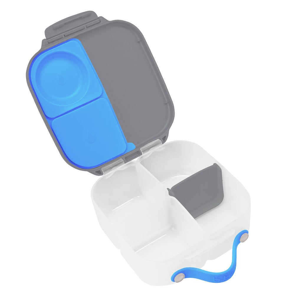 b.box Mini Lunchbox blue slate open