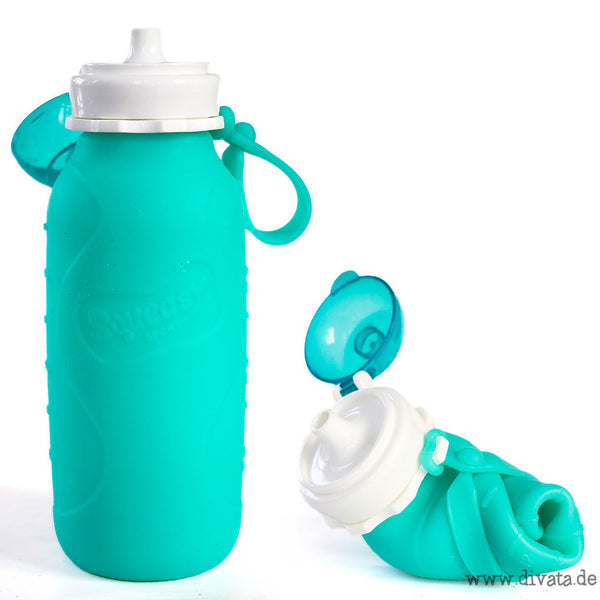 Squeasy Gear Sport, 440ml - Foldable drinking bottle, Aqua