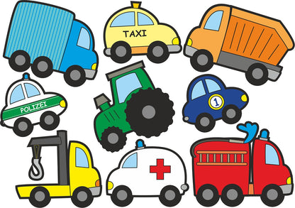 Waterproof lunch box sticker - Vehicles