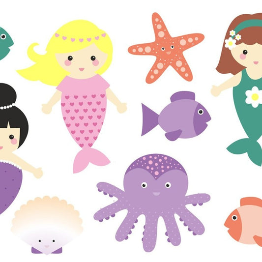 Waterproof lunch box sticker - Mermaid
