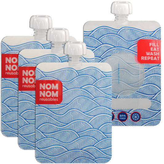 Nom-nom 4 WAVE reusable yogurt / smoothie pouches