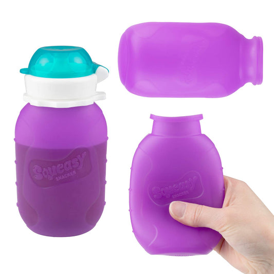 Squeasy Snacker, 180ml - reusable pouch purple