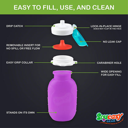 Squeasy Snacker, 180ml - reusable pouch purple