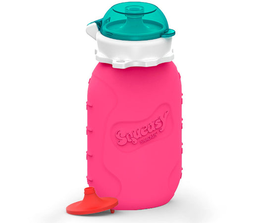 Squeasy Snacker, 180ml - reusable pouch pink