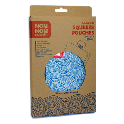 Nom-nom 4 WAVE reusable yogurt / smoothie pouches
